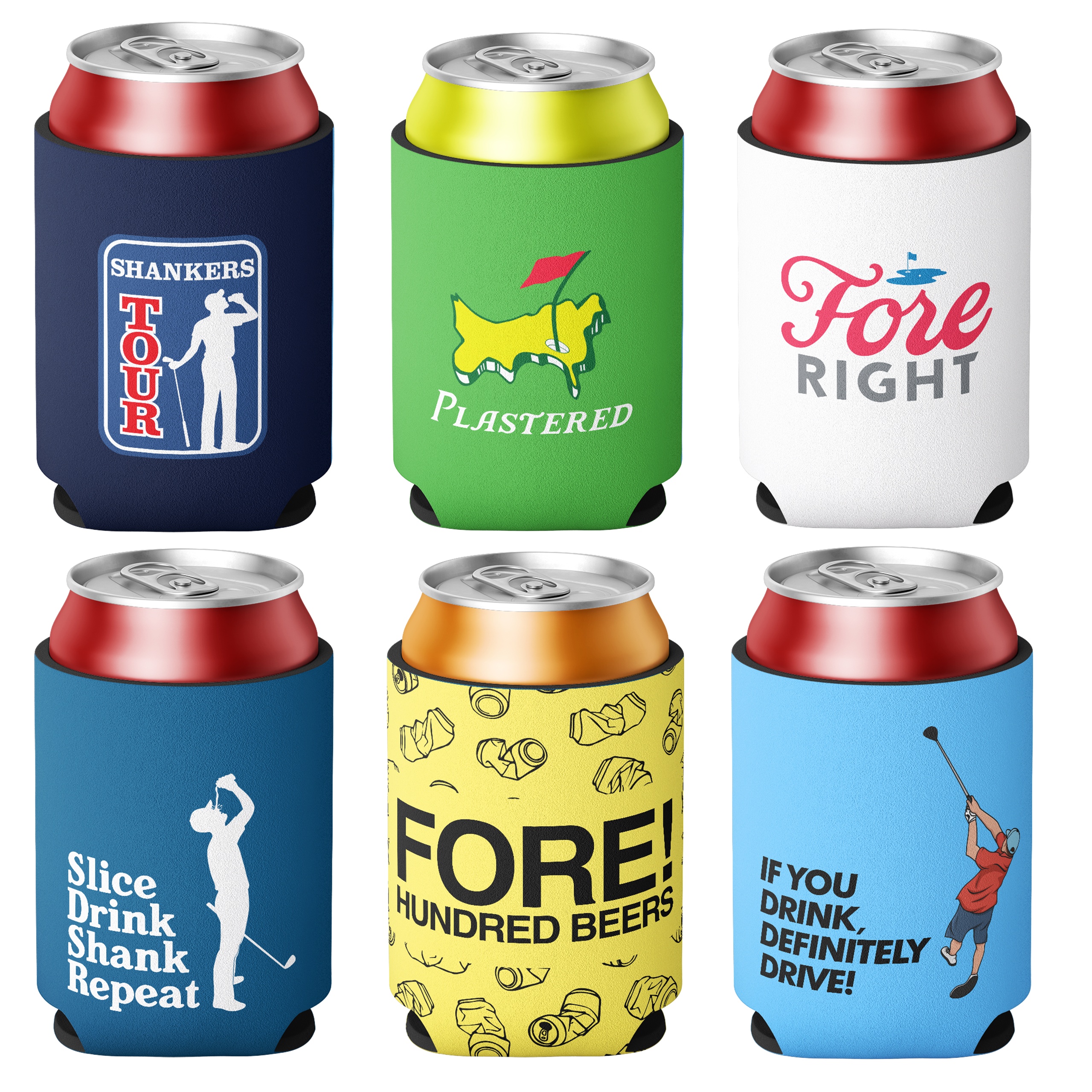 Golf Beer Koozies: Dual Meaning Can Coolers